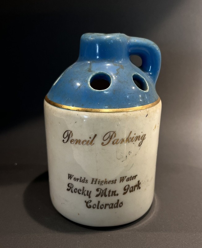 1950’s Antique Rocky Mountain Park Souvenir PCA Pottery Pencil Holder