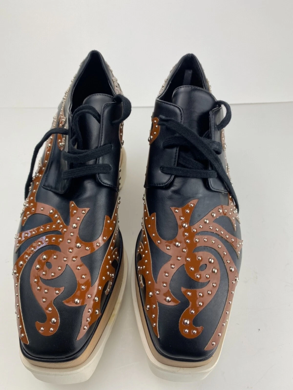 Stella McCartney — Stella McCartney Studded Appliqué Platform Derby