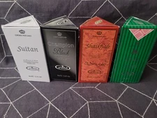 4 MENS Al Rehab Lot  Sultan Shaikhah Khaliji Champion Black New Perfume Oil 6 ml