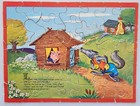 Three Little Pigs Jigsaw Puzzle, Comlete, 1960's Fairy Tale, Cardboard