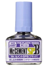 Gunze GSI Mr.Hobby MC132 Cement Super Power Black SPB (40ml) – For Plastic Model