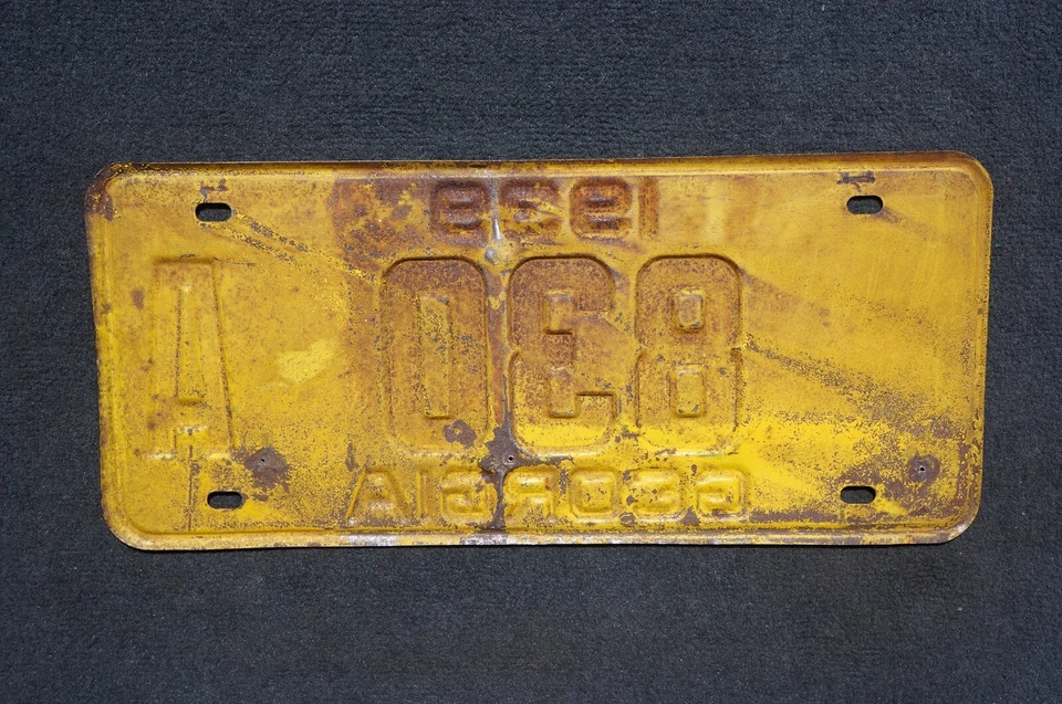 1939 GEORGIA License Plate Low # 830 A - Image 2 of 4