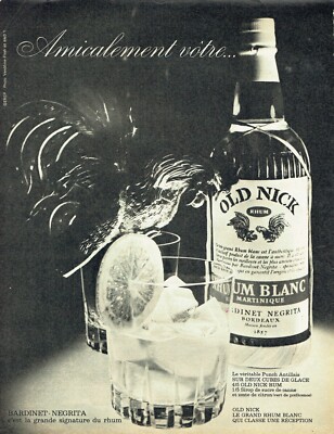 Werbung Advertising 1122 1963 Rum White Negrita Bardinet Old Nick Mart