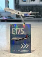 RARE NEW #62 E175 DELTA  AIR LINES PILOT TRADING CARD