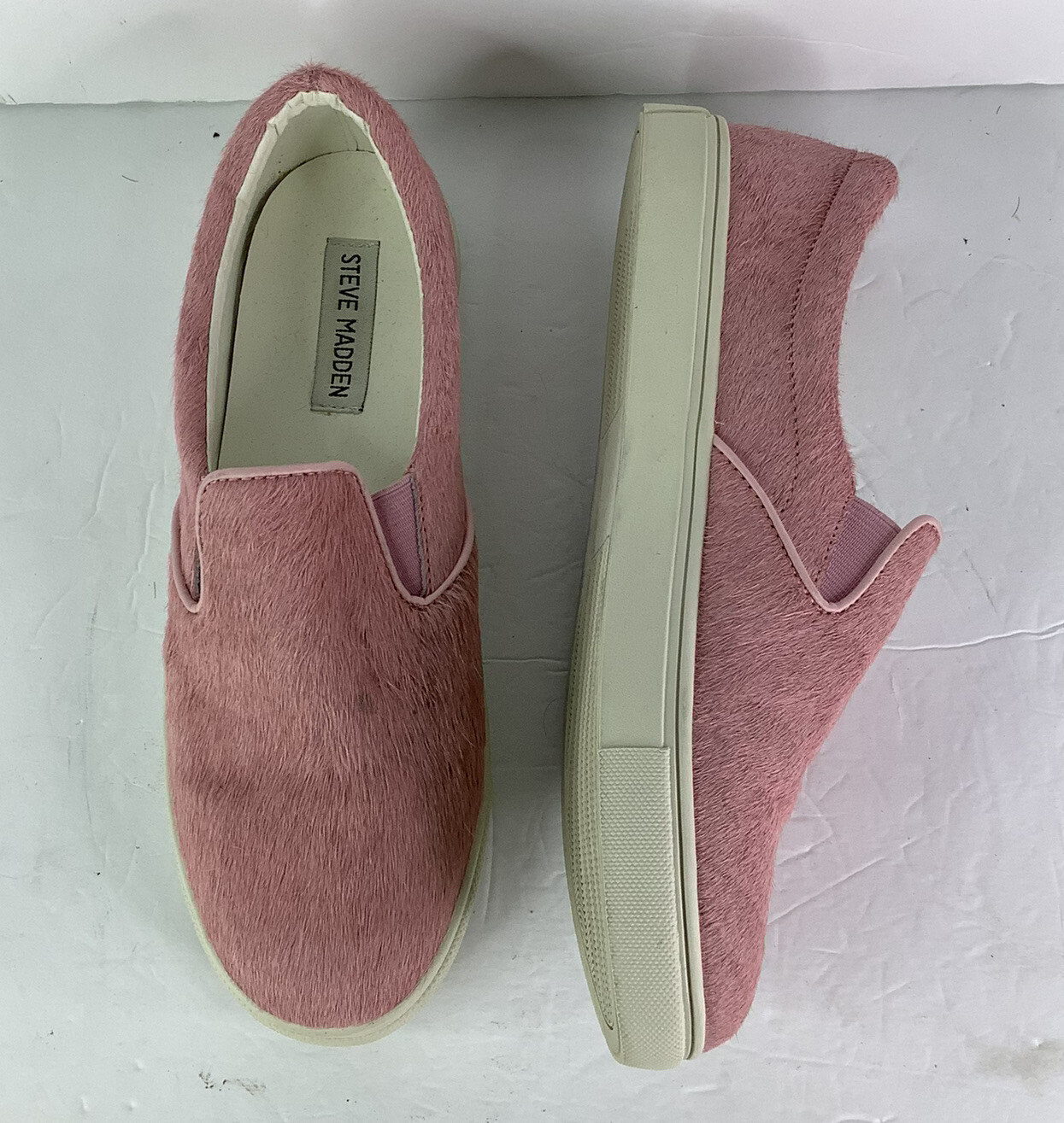 PONY Scarpe da ginnastica pattinatore Steve Madden Ecentic morbide ragazza rosa capelli di cavallo taglia 9