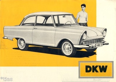 Auto Union DKW 600 PKW car auto original brochure Prospekt 1957