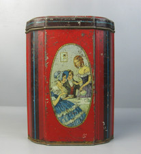 alte Kaffeedose Blechdose Plantagen-Kaffee Tengelmann antik wohl um 1910/20