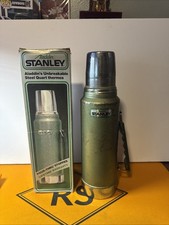 Stanley Green Aladdin Thermos No. A-944DH Quart Made In USA VTG 70's W/box
