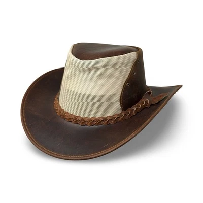 Lederhut Western Cowboy – Outdoor Hut Reiten, Wandern & Abenteuer Desert Breeze - Bild 1 von 4