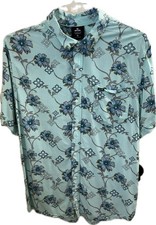 Rip Curl Men's Short Sleeve Sz Xl Button Up Floral Hawaiian Tropical Shirt