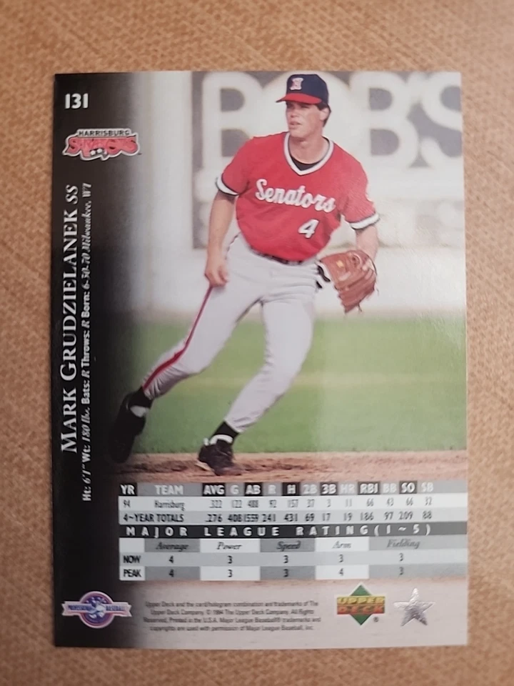 1995 Upper Deck Minor League Future Stock #131 Mark Grudzielanek Montreal Expos - Image 2 of 2