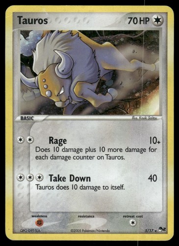 Tauros 5/17 Rare POP Series 2 Pokemon Near Mint
