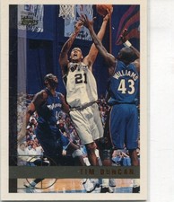 1997-98 Topps - TIM DUNCAN - Rookie Card #115 - SPURS. rookie card picture
