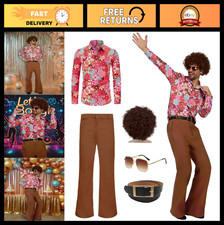 70s Disco Outfits for Men  Retro Shirt  Bell Bottom Pants  Vintage Hip Hop Co