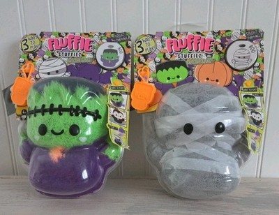 FLUFFIE STUFFIEZ Halloween Frankenstein & Ghost Set 2024 MGA NWT