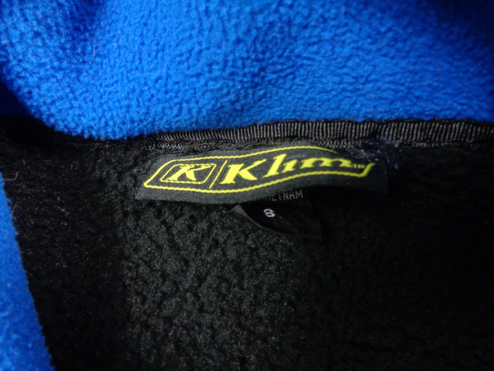 Klim Everest Fleece Jacket Mens Small Black Blue Full Zip Mid-Layer - product detail image 9