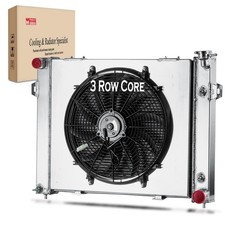 1993-1997 Jeep Grand Cherokee Radiator 5.2L V8 Gas 3 Row Aluminum Shroud Fan
