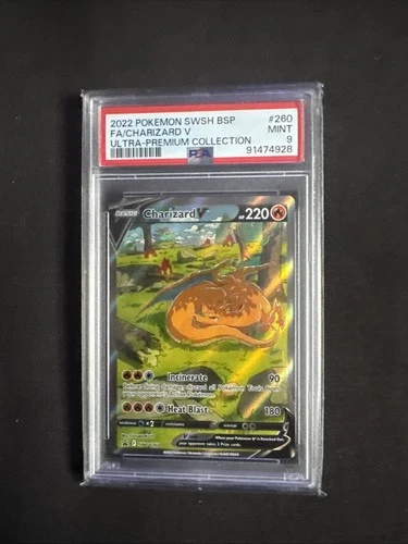 Pokémon Charizard V SWSH260 SWSH: Sword & Shield Promo Full Art Holo PSA 9