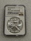 2016 Silver Eagle NGC MS70 Brown Label ~~ No Spots (X)