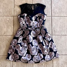 City Chic Women's Plus Size 18 Arlette Dress Fit and Flare Mini Dress Black