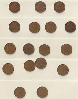 SOUTH AFRICA GNU Wildlife SOUTH AFRICA Coins 2 Cents x 17 Coins