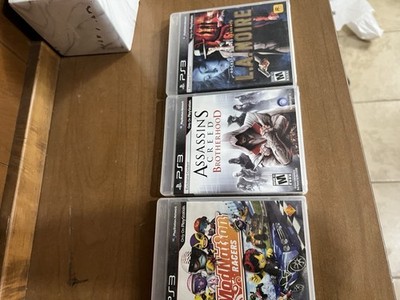 Sony PS3 Game Lot of 3 w/ Cases - Assassin's Creed Brotherhood, L.A. Noire