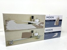 2PK MOEN Banbury 5-4/25 in.L x3 in.H x22-3/4in. Clear Glass Shelf Brushed Nickel