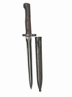 BELGIAN ARMY ISSUE BAYONET WITH METAL SCABBARD.  — photo 2