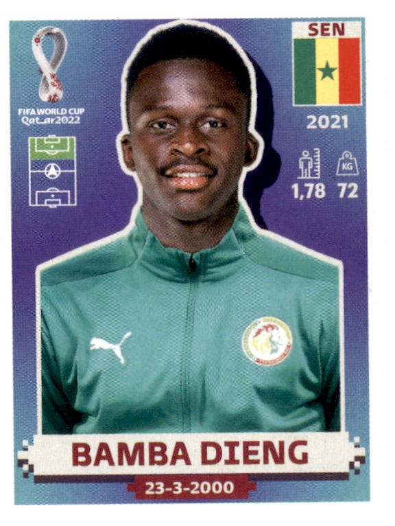 Bamba Dieng Senegal 2022 Panini World Cup Sticker #SEN 18
