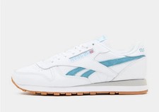 Reebok Classic Leather in White and Light Blue All Sizes Limited Stock