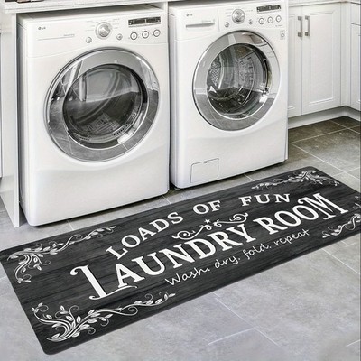 2D Non Slip Laundry Room Runner Rug Decor Non-Skid Comfort Standing Floor Mat