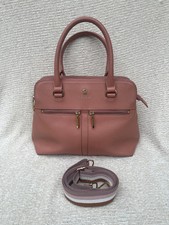 Modalu England Pippa Classic Leather Grab Bag Dusky Coral Salmon Pink