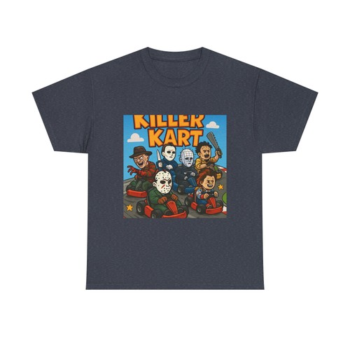 Killer Kart Horror Tee Unisex T-Shirt Halloween Movie Gamer Jason Micheal Myers - Picture 26 of 35