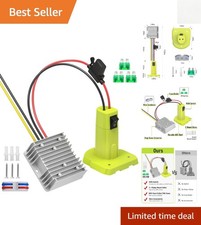 Reliable 18V to 12V DC Converter for Ryobi Batteries   15A Output with Switch