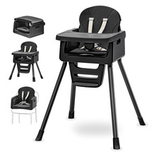 Portable High Chairs for Babies and Toddlers, Convertible Baby Feeding Chair wit