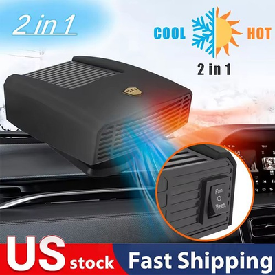 #ad 1200W Heater Portable Heating Cooling Fan Defroster Demister for Car Truck 12V $19.99