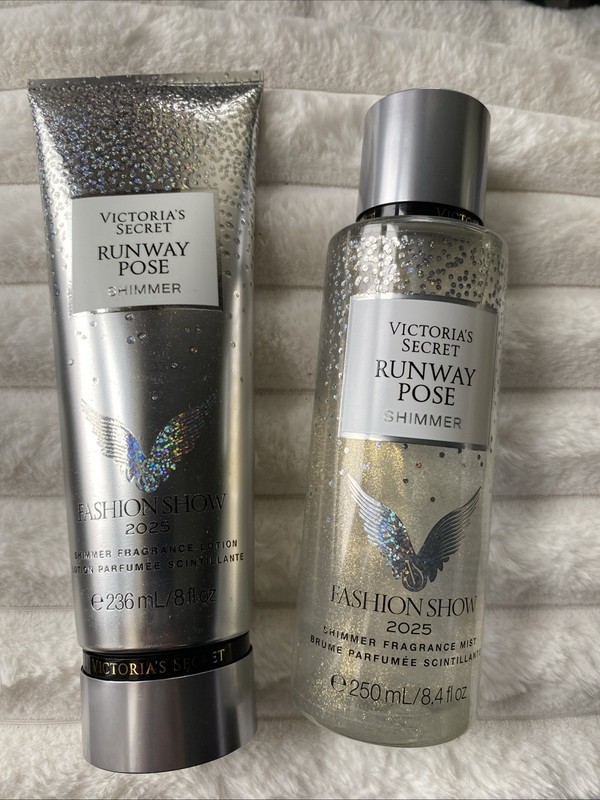 Victoria's Secret Fashion Show Shimmer Icons Mist & Lotion Set Runway Pose New