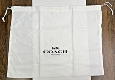 Coach NY White Satin Storage Dust Bag w/ Drawstring Size 19" x 15"