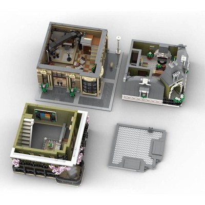 Jazz Cafe Modular Building with Interior 3098 teile für ab 18 Jahren MOC-176289