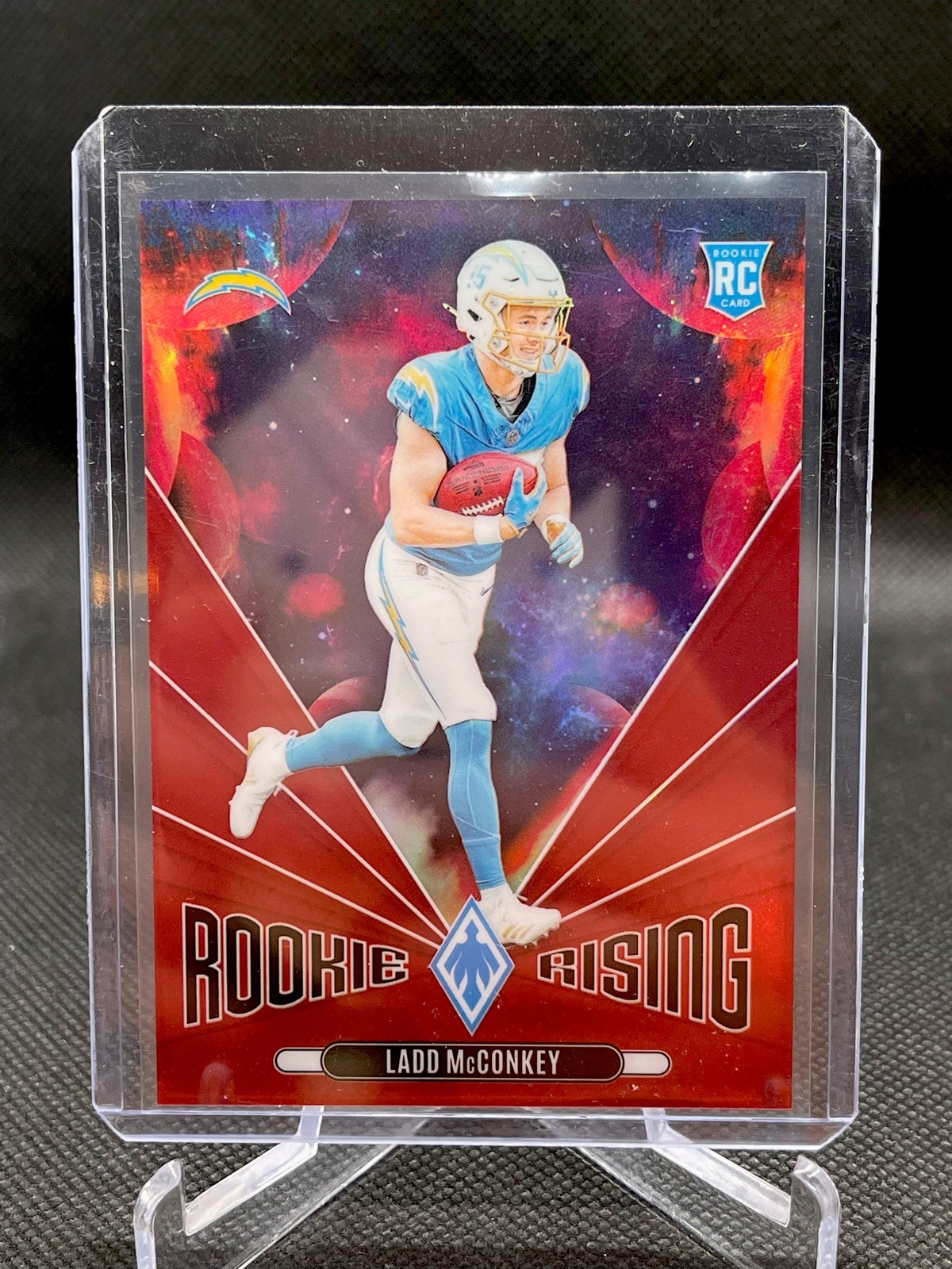 2024 Panini Phoenix Rookie Rising Red /99 Ladd McConkey #RR-LMY RC