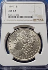 1897 P Morgan Silver Dollar NGC MS62 -- Beautiful And Flashy!