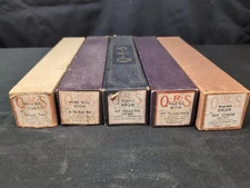5 Vintage Q.R.S. Player Piano Music Roll #7981 8106 6928 8114 6929