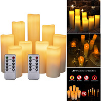 Led Kerzen Set 9 StüCk Flammenlos Batteriebetrieben Fernbedienung Timer