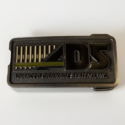 Vintage ADS advanced Drainage Systems Inc. Antique Belt Buckle New 3.75 