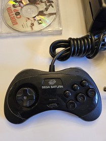 Sega Saturn Console And Controller with virtual cop - Working