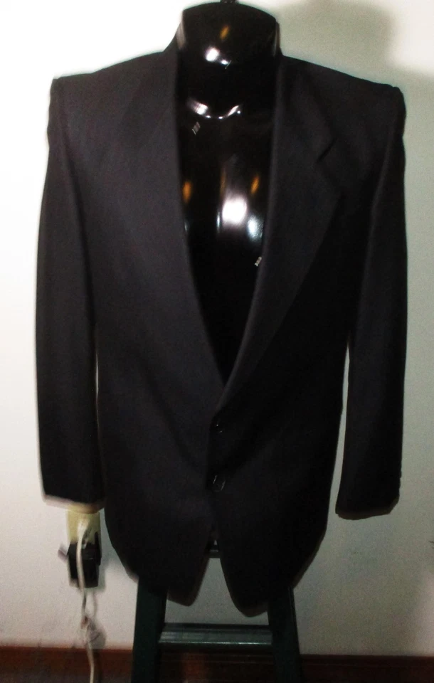 Traje de hombre MARIO & JOSEPH negro 100 % lana 2 piezas talla 40R, 33X31 Foto 2 de 4