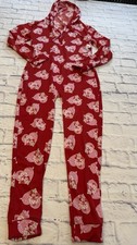 Strawberry Shortcake Adulto XL Una Pieza Sudadera con Capucha Pijama PJ Mameluco, Nuevo con Etiquetas