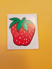 vintage 80's see thru strawberry sticker  *used*