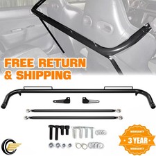 49 Black Universal Stainless Steel Racing Safety Seat Belt Roll Harness Bar Rod