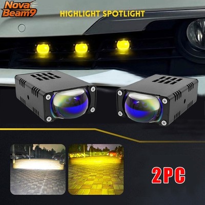 2X Super Bright Grill Lights Hi-lo Beam Driving Lights Mini Projector Fog Lights